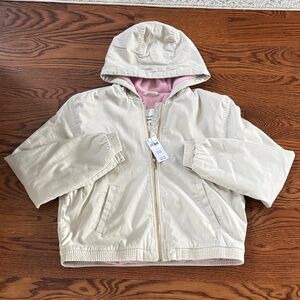 Abercrombie Kids girls Tan Hooded fleece lined coat jacket